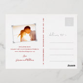 Doppel-Happy Lanterns Chinesisch Save the Date für Folie Einladungspostkarte (Rückseite)