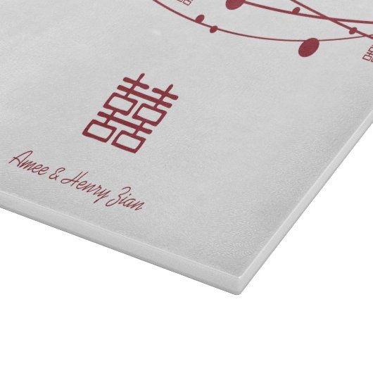 Doppel-Happy-Lanterns-Glasschneidplatte Schneidebrett (Ecke)