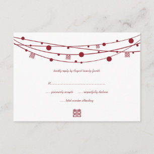 Doppel-Happy Lanterns Hochzeiten von RSVP-Karten RSVP Karte