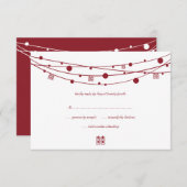 Doppel-Happy Lanterns Hochzeiten von RSVP-Karten RSVP Karte (Vorne/Hinten)