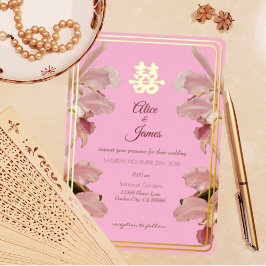 Doppel-Happy Orchid Folien Feiertagskarte