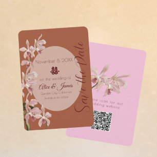 Doppel-Happy Orchid Save The Date