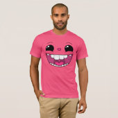 Doppel-Happy Pink Face Männer T - Shirt (Vorne ganz)