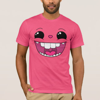 Doppel-Happy Pink Face Männer T - Shirt