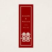 Doppel-Happy Red Chinese Wedding DIY-Geschenk-Tag (Vorderseite)