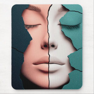 Doppel-Harmonie-Mädchenporträt Mousepad