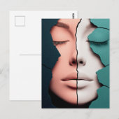 Doppel-Harmonie-Mädchenporträt Postkarte (Vorne/Hinten)
