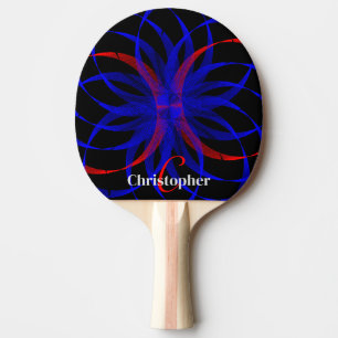 Doppel-Heidelbeer-Farb-Geometrisches-Tischtennissc Tischtennis Schläger
