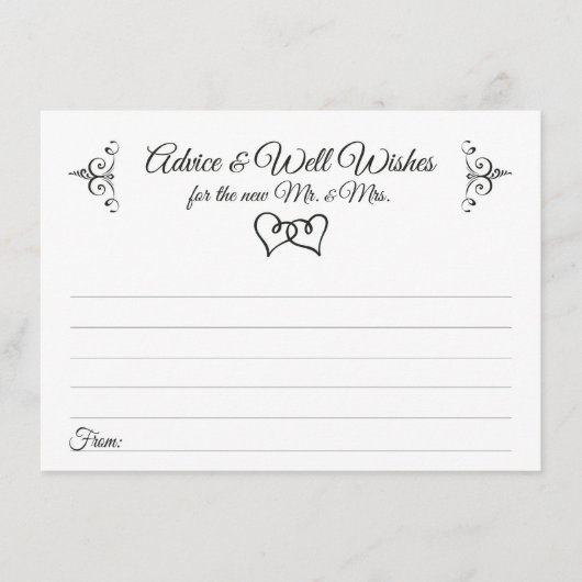 Doppel-Herz-Hochzeitsratgeber und Hochzeitskarten Hinweiskarte (Vorderseite)