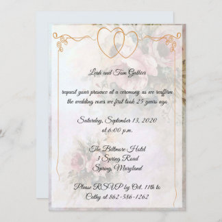 Doppel-Herz-Jubiläum-Feier Einladung