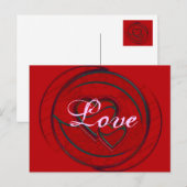 Doppel-Herz-Liebe Postkarte (Vorne/Hinten)