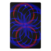 Doppel Himbeerfarbe Geometrische Mini Klemmbrett (Rückseite)