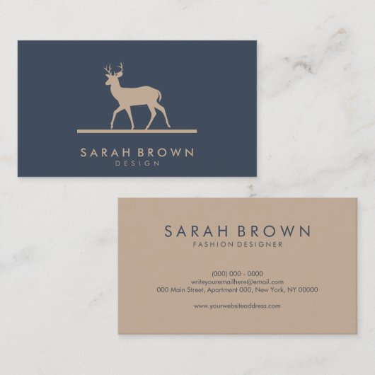 Doppel-Hornmarinavier Visitenkarte (Vorne/Hinten)