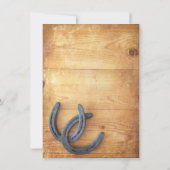 Doppel-Hufeisen Probe Abendessen Einladung (Rückseite)