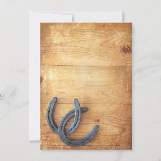 Doppel-Hufeisen Probe Abendessen Einladung (Rückseite)