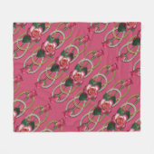 Doppel Infinity Silver Gold Rose + Ihr Backgr. Fleecedecke (Vorderseite (Horizontal))