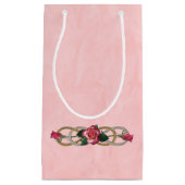 Doppel Infinity Silver Gold Rose + Ihr Backgr. Kleine Geschenktüte (Vorderseite)
