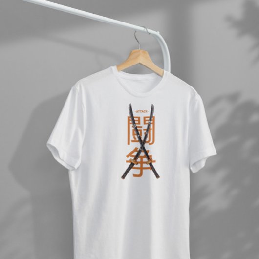 Doppel-japanische Schwerter T-Shirt