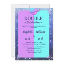 Doppel-Joint-Zwillingsgeburtstag Boy Girl