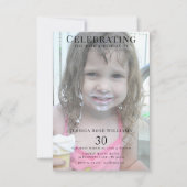 Doppel Jung/Altes Foto Feminine 30. Geburtstag Einladung (Vorderseite)