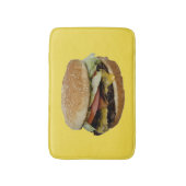 Doppel-Käse-Burger mit Tomate und Salat Badematte (Vorderseite Vertikal)