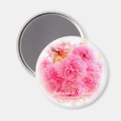 Doppel-Kirschblüte: Sato-zakura Magnet (Vorderseite/Rückseite)