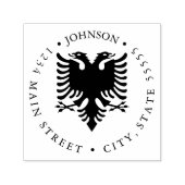 Doppel-Kopf-Adlerflagge Albaniens Rückkehrlabel Permastempel (Design)