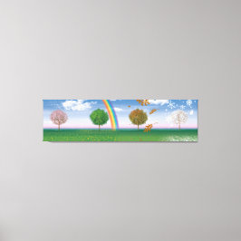 Doppel Leinwand Druck 4 Jahreszeiten einzigartige 