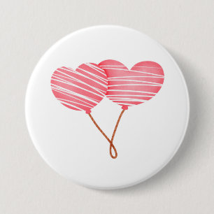 Doppel-Liebe-Feiertage - Herz-förmig Button