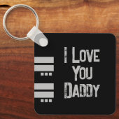 Doppel-Liebe-Papa geben den Namen schwarz-graues F Schlüsselanhänger (Vorderseite)
