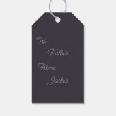 Doppel-Lila Schneeflockenmuster Geschenkanhänger (Rückseite)