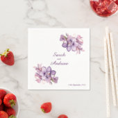 Doppel-Lilah-Blume: Personalisierte Hochzeit von N Serviette (Beispiel)