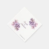 Doppel-Lilah-Blume: Personalisierte Hochzeit von N Serviette (Ecke)