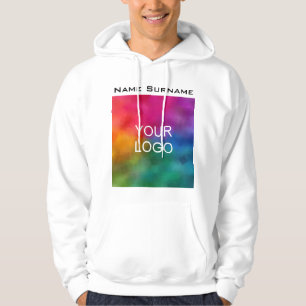 Doppel-Logo für das White Hoodie-Geschäft von Männ Hoodie