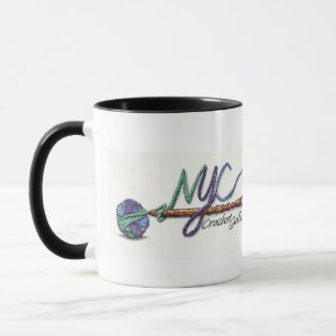 Doppel-Logo NYC Crochet Guild-Tasse Tasse