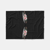 Doppel-Mastektomie Narben mit Blume Brustkrebs Fleecedecke (Vorderseite (Horizontal))
