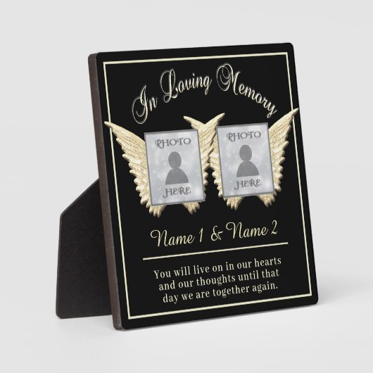 Doppel-Memorial Fotoplatte (Vorderseite)
