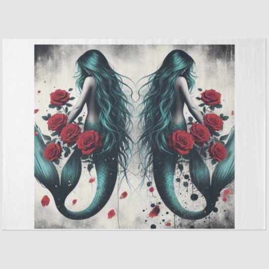 Doppel-Mermaids Seidenpapier (Vorderseite)