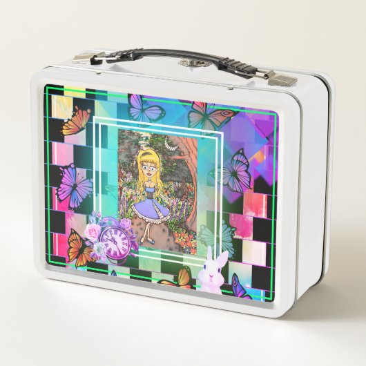 Doppel-Mit Seiten versehenes Märchenland Metall Brotdose (Rückseite)