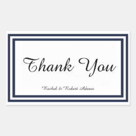 Doppel-Navy-Trimm-Sticker Rechteckiger Aufkleber