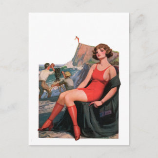 Doppel oder Beenden Postkarte