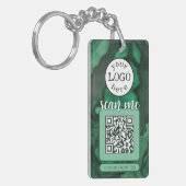 Doppel-QR-Code für grüne Malachite-Steine für Unte Schlüsselanhänger (Vorderseite links)