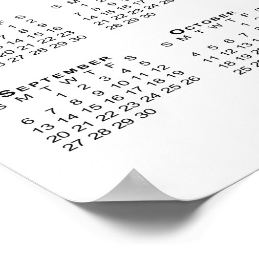 Doppel-Regenbogen-Barcode 2026-Kalender Poster (Ecke)