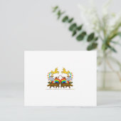 Doppel Regenbogen Honey Badger Turtle Manatee.. Postkarte (Stehend Vorderseite)