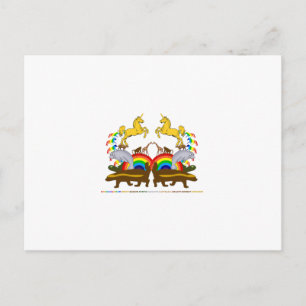 Doppel Regenbogen Honey Badger Turtle Manatee.. Postkarte