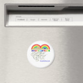 Doppel-Regenbogen-Narwale Magnet (In Situ (Geschirrspüler))