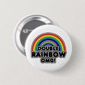 Doppel-Regenbogen OMG so intensiv Button (Vorne & Hinten)