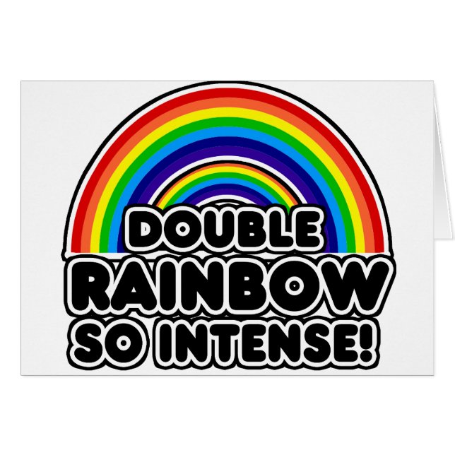 Doppel-Regenbogen so intensiv (Vorderseite (Horizontal))