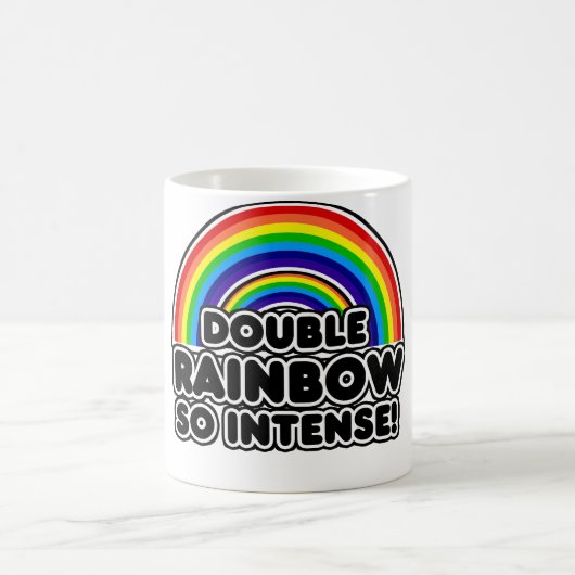 Doppel-Regenbogen so intensiv Kaffeetasse (Mittel)