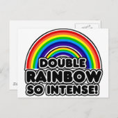 Doppel-Regenbogen so intensiv Postkarte (Vorne/Hinten)